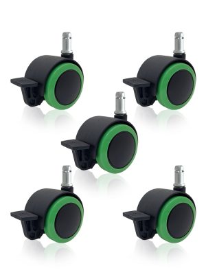 【剎車PU輪】5公分系列-型號5007-杯口14mm（1組5入)：圖片 3