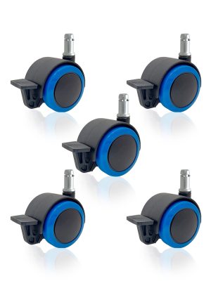 【剎車PU輪】5公分系列-型號5007-杯口14mm（1組5入)：圖片 4