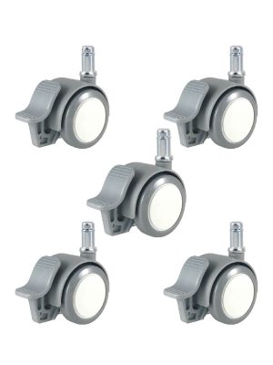 【剎車PU輪】5公分系列-型號5007-杯口14mm（1組5入)：圖片 7