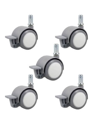 【剎車PU輪】5公分系列-型號5007-杯口14mm（1組5入)：圖片 6