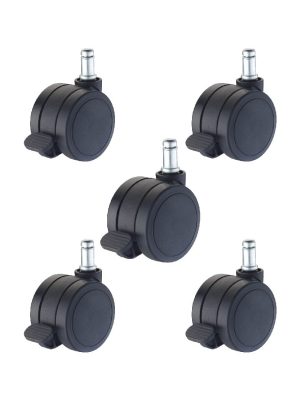 【剎車PU輪】6公分系列-型號6005-杯口23mm（1組5入)：圖片 2