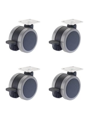 【家具/木櫃專用PU輪】6公分系列-型號6005-杯口23MM(1組4入):圖片 3