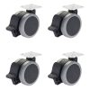 【家具/木櫃專用PU輪】6公分系列-型號6005-杯口23MM（1組4入)