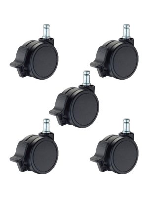 【剎車PU輪】6.5公分系列-型號6505-杯口28mm（1組5入)：圖片 3