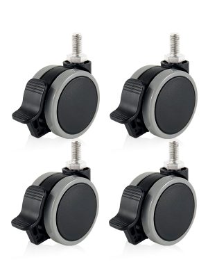 【層架/推車專用PU輪】6.5公分系列-型號6505-杯口28MM（1組4入)：圖片 4