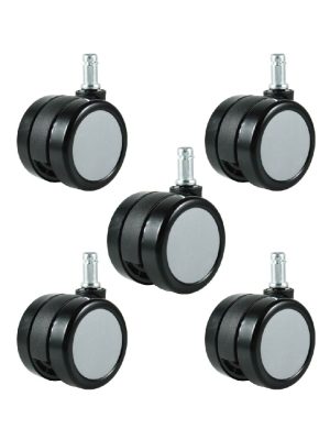 【辦公椅PU輪】6.5公分系列-型號6506-杯口23mm（1組5入)：圖片 4