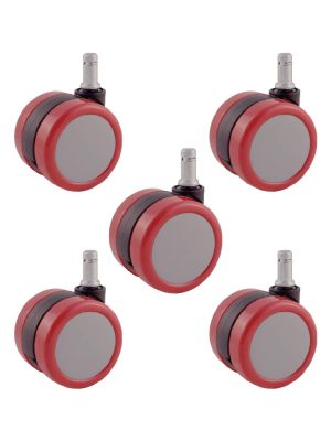 【辦公椅PU輪】6.5公分系列-型號6506-杯口23mm（1組5入)：圖片 5