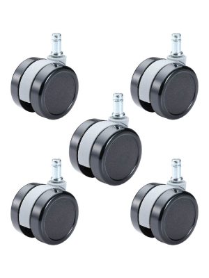 【辦公椅PU輪】6.5公分系列-型號6506-杯口23mm（1組5入)：圖片 6