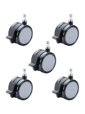 【剎車PU輪】7.5公分系列-型號7506-杯口16mm（1組5入)：圖片 2