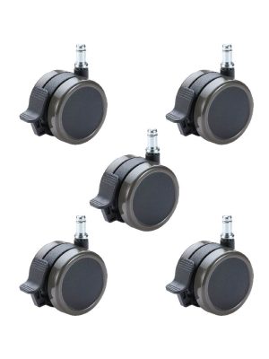 【剎車PU輪】7.5公分系列-型號7506-杯口16mm（1組5入)：圖片 3