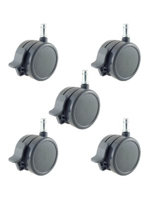 【剎車PU輪】7.5公分系列-型號7506-杯口16mm（1組5入)：圖片 4