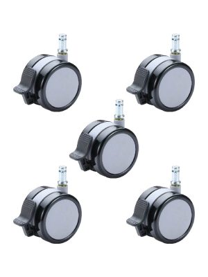 【剎車PU輪】7.5公分系列-型號7506-杯口16mm（1組5入)：圖片 5