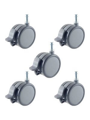【剎車PU輪】7.5公分系列-型號7506-杯口16mm（1組5入)：圖片 6