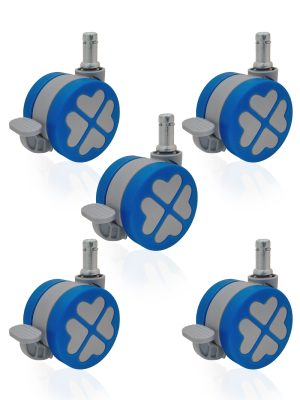 【電競椅專用PU輪】幸運草系列-型號60L1-杯口23mm-煞車（1組5入)：圖片 8
