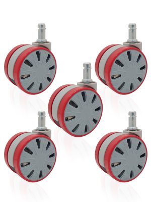 【電競椅專用PU輪】F1系列-型號65F1-杯口28mm（1組5入)：圖片 3