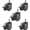 【剎車PU輪】5公分系列-型號5007-杯口38mm（1組5入)