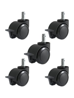 【剎車PU輪】5公分系列-型號5007-杯口38mm(1組5入):圖片 2
