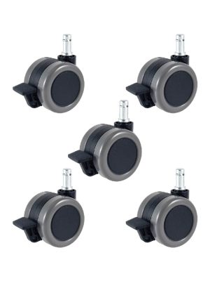 【剎車PU輪】6公分系列-型號6006-杯口23mm(1組5入):圖片 2