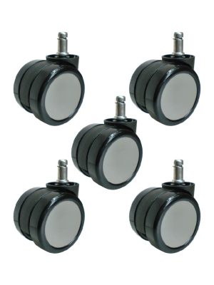 【辦公椅PU輪】6.5公分系列-型號6506-杯口38mm(1組5入):圖片 2
