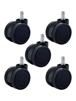 【辦公椅PU輪】6.5公分系列-型號6506-杯口38mm(1組5入):圖片 4