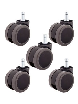 【辦公椅PU輪】6.5公分系列-型號6506-杯口38mm(1組5入):圖片 3